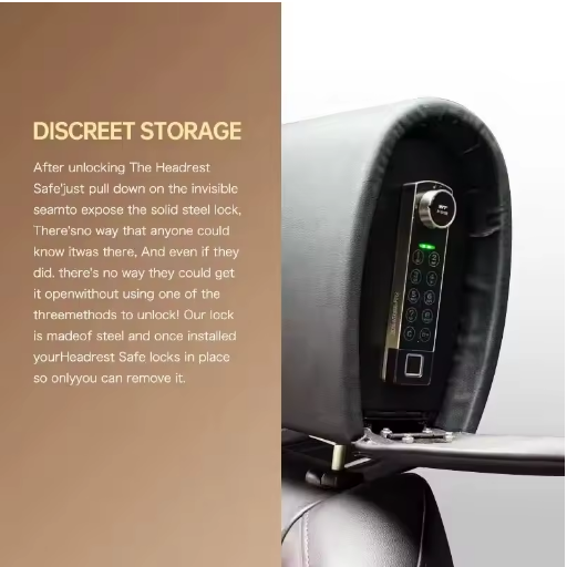 Secret Headrest Hidden Safe