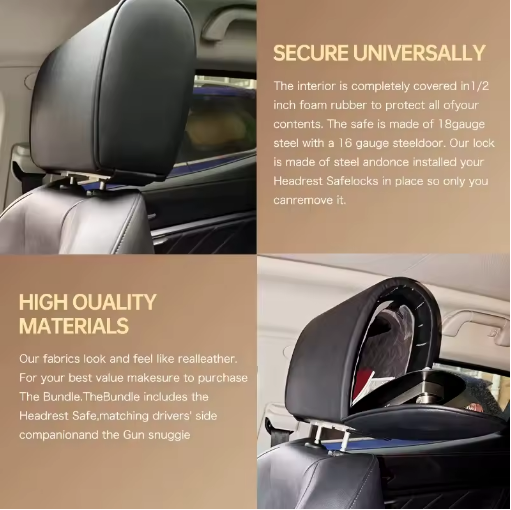 Secret Headrest Hidden Safe